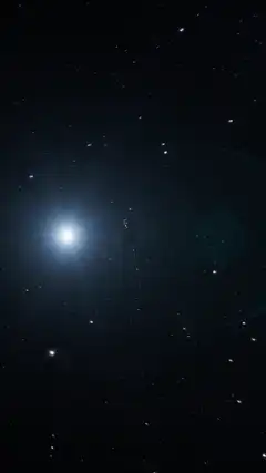 Voyager spacecraft flying through deep space