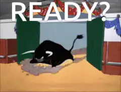 Bull ready to charge
