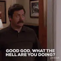 Ron Swanson Good God What Are You Doing