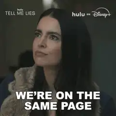 We're on the same page