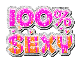 100% Sexy Glitter Text