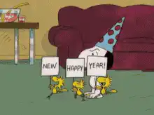 Snoopy and Woodstock New Year