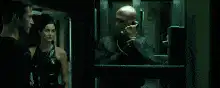 Agent Smith melts in the elevator