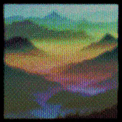 pixel art mountain landscape color shift