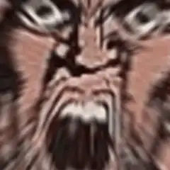 blurry screaming face