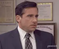 Michael Scott screaming NO! God please!