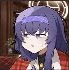 Anime girl puts on glasses nervously