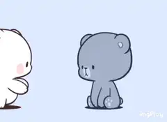 Grey bear turns brown hugging white bear