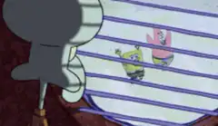 SpongeBob and Patrick behind bars