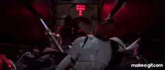 Stormtrooper laughing in red light