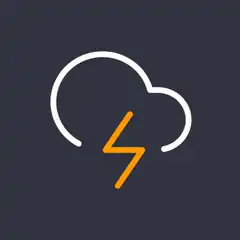 white cloud with orange lightning bolt icon