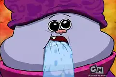 Lumpy drooling from mouth