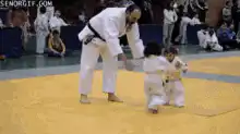 Toddler judo throw