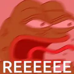 Pepe screaming REEEEEE