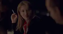 Scarlett Johansson smoking and talking