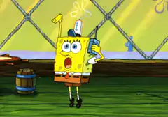 SpongeBob on the phone