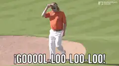 Golfer celebrating with ¡GOOOOL-LOO-LOO-LOO!