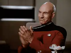 Captain Picard clapping sarcastically