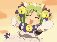 Chibi cat girl with bells