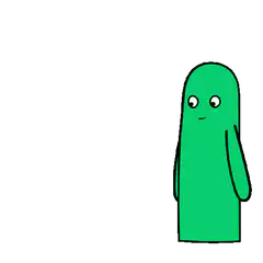 green blob gives the middle finger