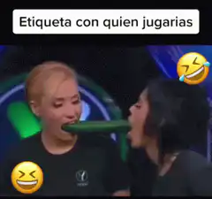 People eating cucumber from mouth to mouth