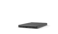 Black laptop folding and unfolding