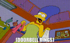 Marge Simpson doorbell rings