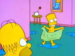 Bart Simpson showing off his underwear
