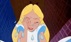 Alice crying profusely