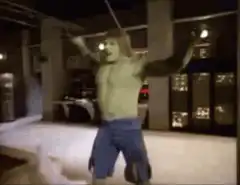 Hulk dancing in a club
