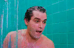 Man singing in the shower