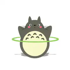 Totoro hula hooping