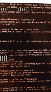 Arduino IDE compilation errors