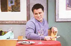 Joey Tribbiani falls asleep at dinner