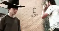 Carl and Rick Grimes C Block