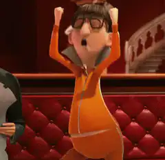 Gru excited then smug