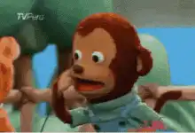 Monkey puppet shocked face