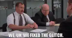 We fixed the glitch office scene
