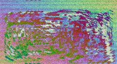 Colorful pixel art swirl animation
