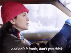 Jennifer Aniston driving in the snow