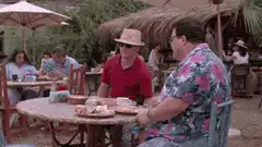 Elaine points at Jerry