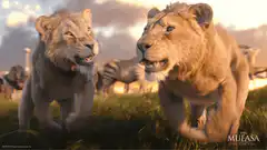 Mufasa and Sarabi running together