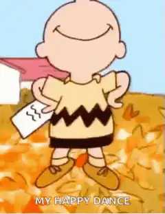 Charlie Brown happy dance