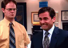 Michael Scott grimace at Dwight