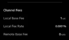 Bitcoin Channel Fees Close Button