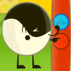 Yin Yang character presses fizz button
