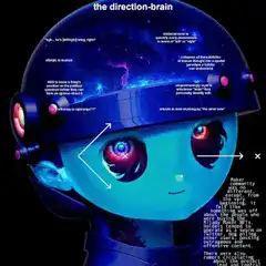 morphing surreal head with text
