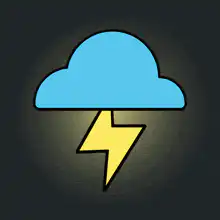 Thunderstorm cloud icon