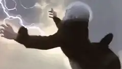 Man catches lightning bolt