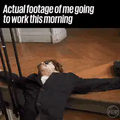 Actual footage of me going to work this morning